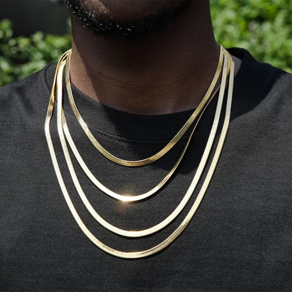 Men Accessories Neck Chain - Stainless Steel Snake Chain Necklace for