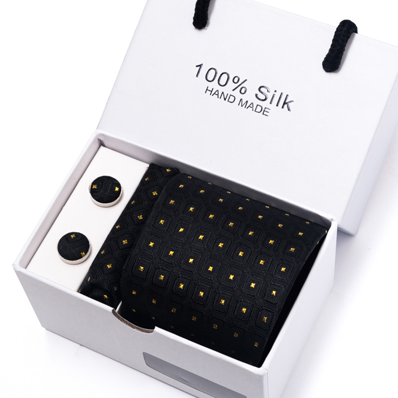 New Men's Flower Polka Dot Mul - Neck Tie Set Box review and price
